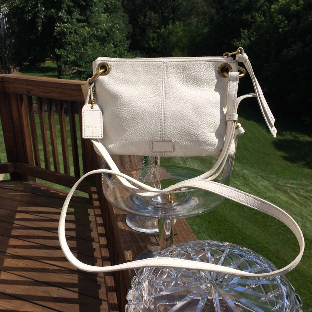 Cream colored fossil Crossbody